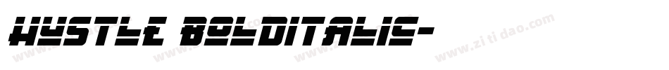 Hustle BoldItalic字体转换